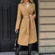 Nadine Cavallo | Belted Wool Trench Coat For Women