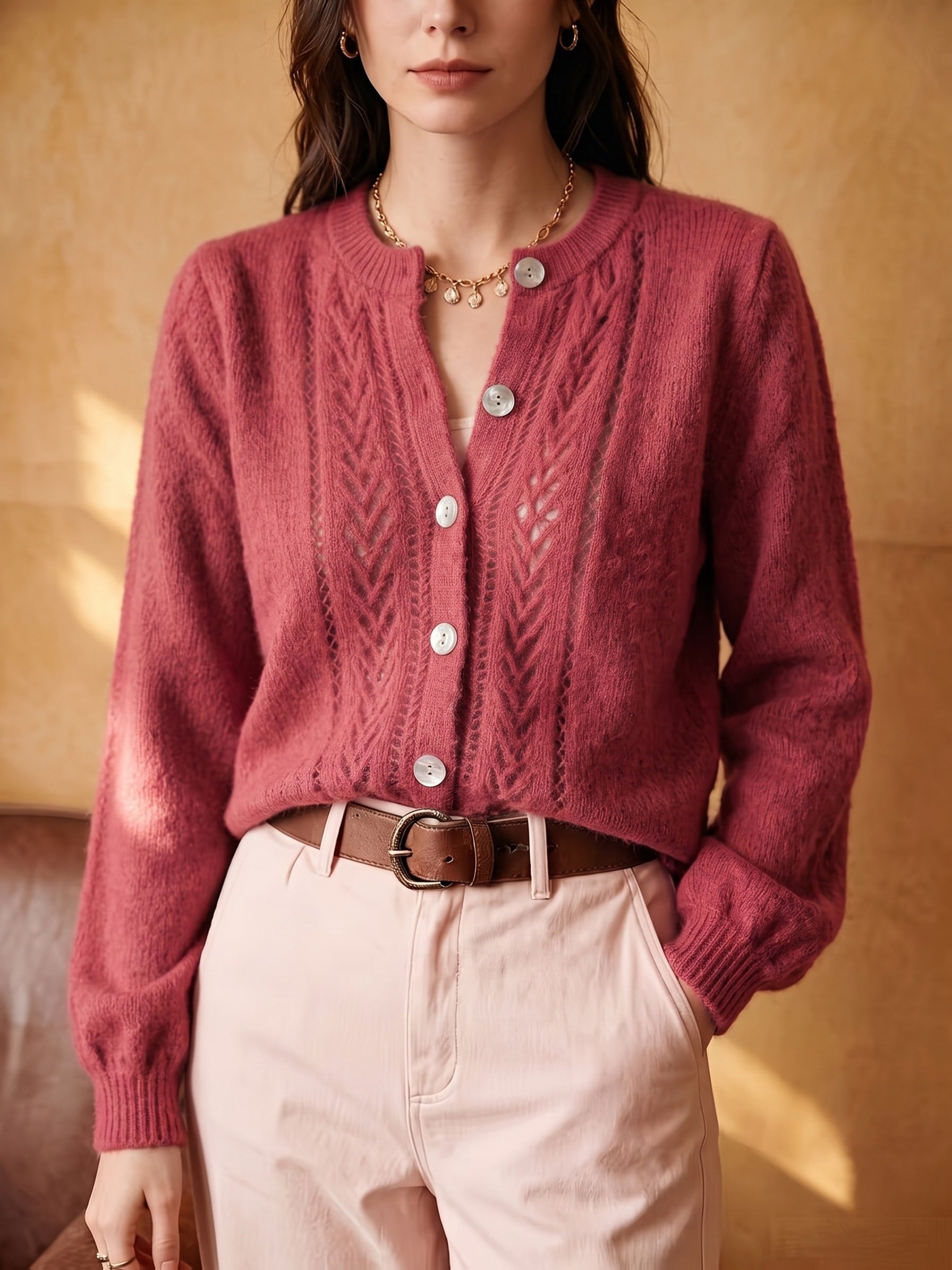 Renata Fontclair | Textured Round-Neck Sweater For Women