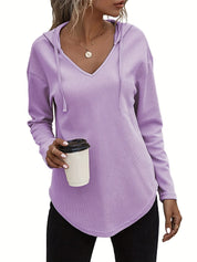 Naomi Verlaine | Relaxed V-Neck Hoodie For Women