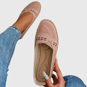 Penelope Ashvere | Beige Orthopedic Slip-On Flats