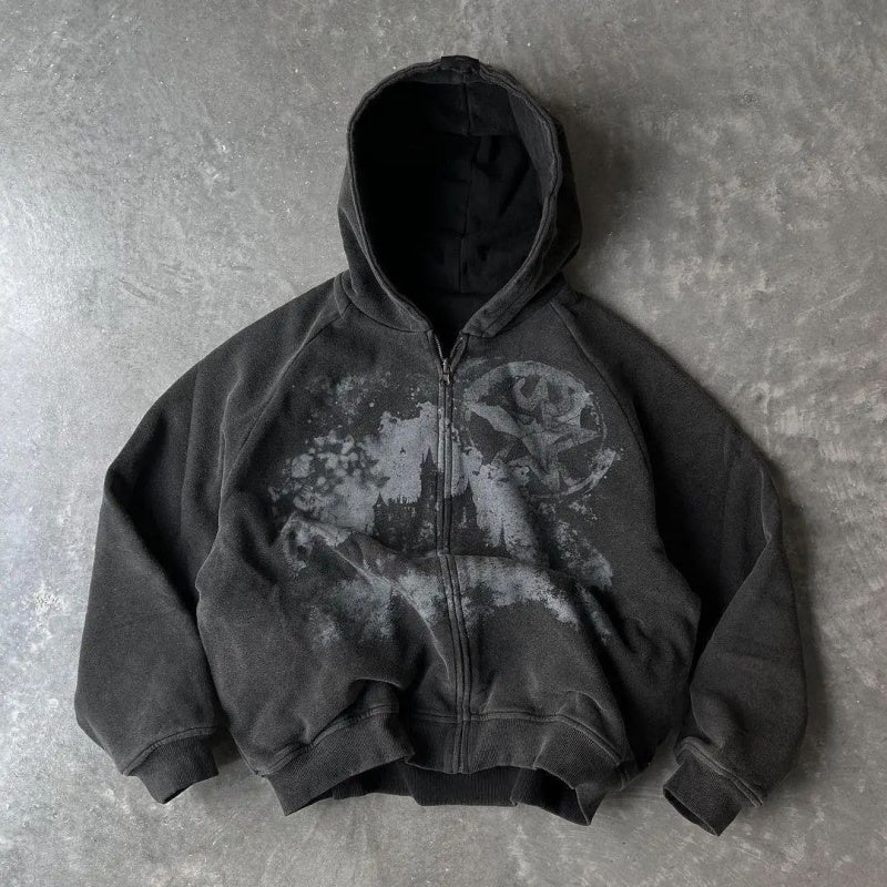 Damien Lachance | Distressed Graphic Hoodie For Men