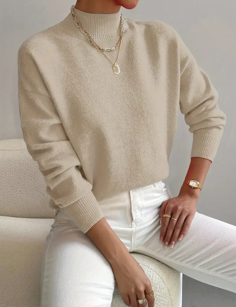 Elouise Cavanagh | Mock Neck Knit Sweater For Women
