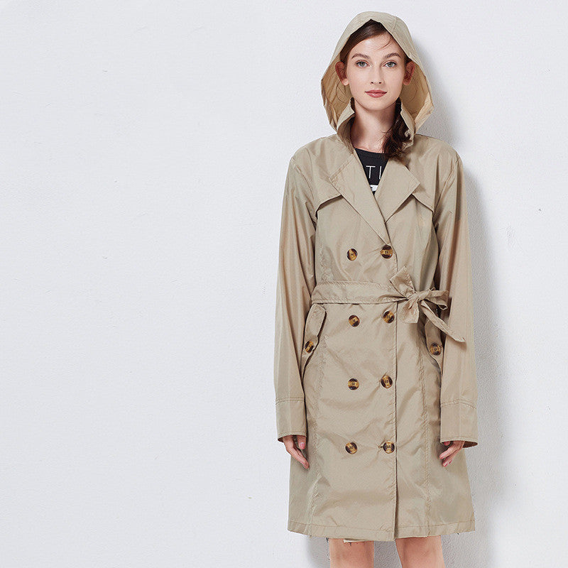 Harriet Dunwall | Plaid Hooded Trench Coat For Women