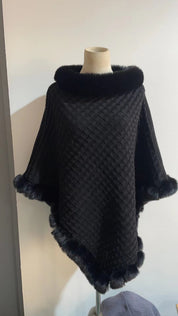 Ophelia Renwick | Fur Collar Cape Wrap For Women