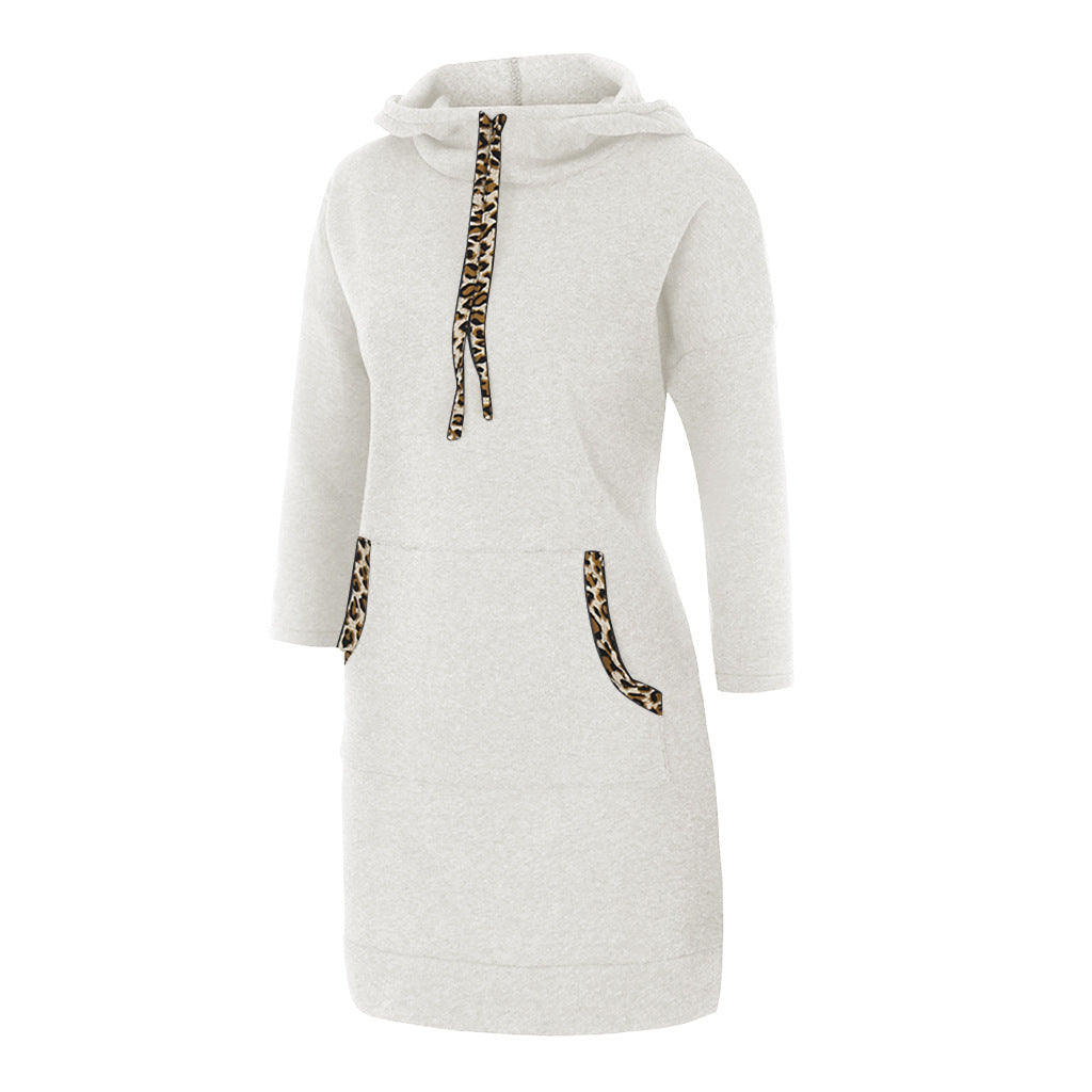 Elise Dumont | Cowl Neck Hoodie Mini Dress For Women