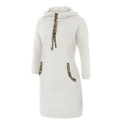 Elise Dumont | Cowl Neck Hoodie Mini Dress For Women
