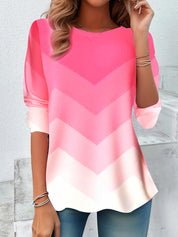 Giovanna Rinaldi | Ombre Striped Long Sleeve Top For Women