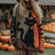 Julien Beaumont | Halloween Pumpkin Print Unisex Sweater