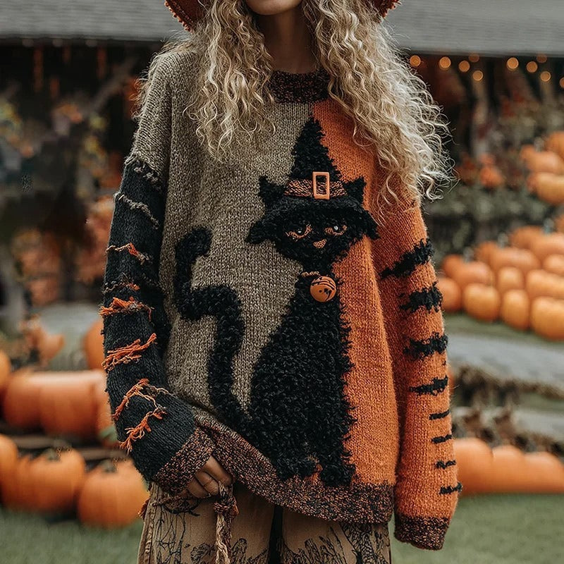 Julien Beaumont | Halloween Pumpkin Print Unisex Sweater