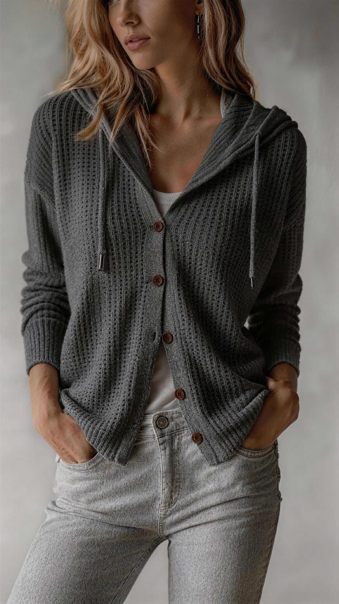 Ottavia Renaud | Hooded Knit Cardigan For Women