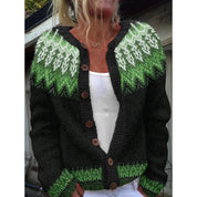 Margherita Solano | Striped Color-Block Knit Cardigan For Women