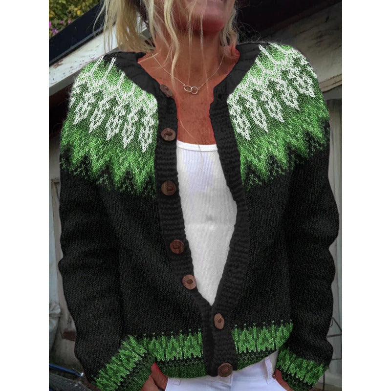 Margherita Solano | Striped Color-Block Knit Cardigan For Women