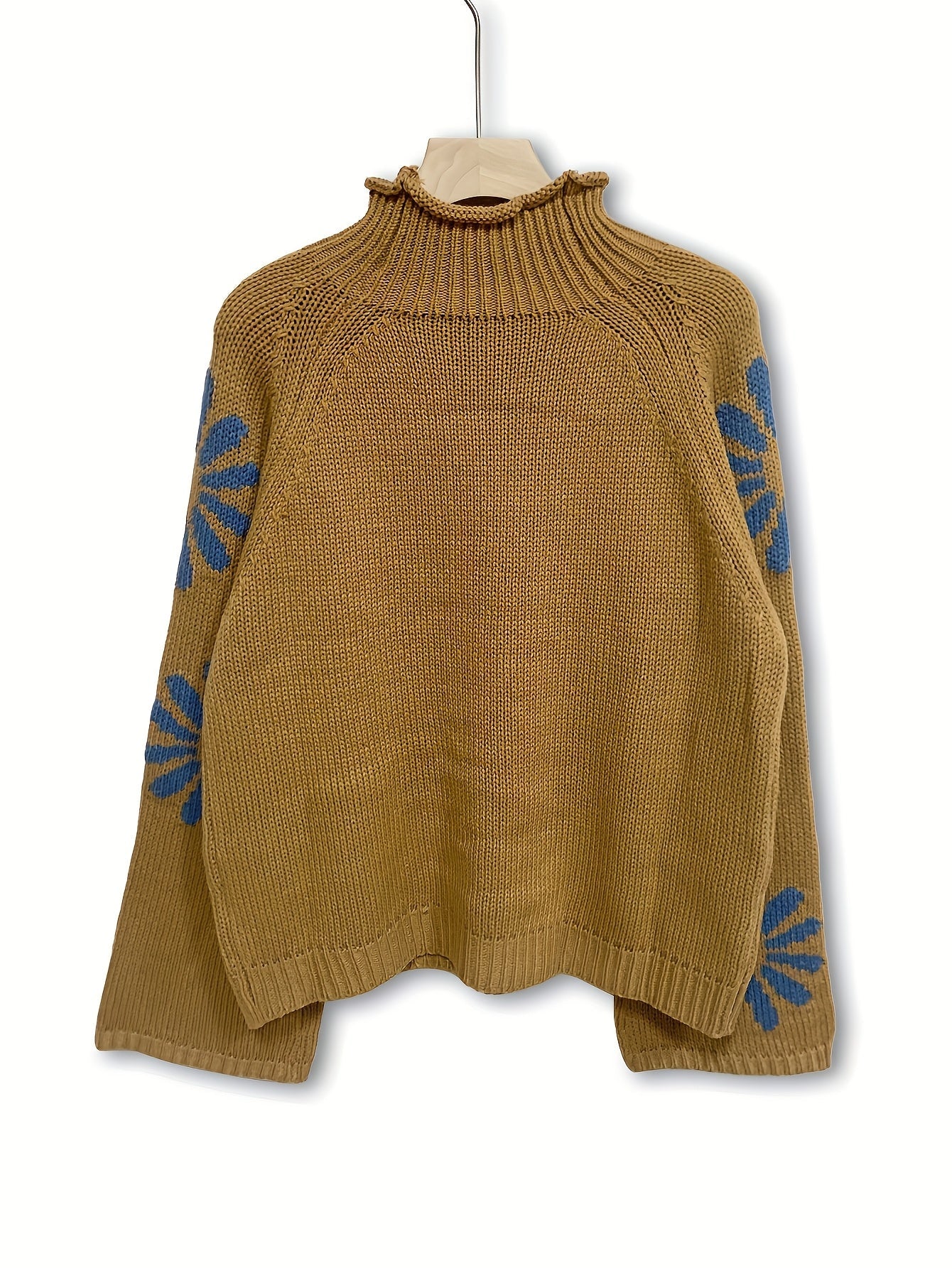 Ottavia Ferraro | Floral-Knit Sweater With High Neck For Women