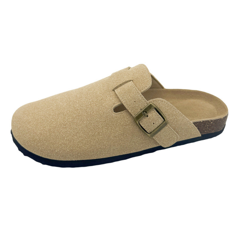 Antoine Duval | Suede Buckle Platform Clog Slippers For Unisex