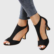 Marianne Vosclaire | Blush Pink Orthopedic Block Heel Sandals