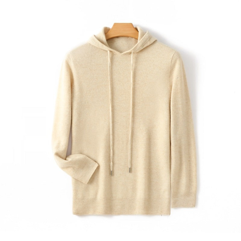 Otis Rookwell | Drawstring Hooded Knit Sweater For Men