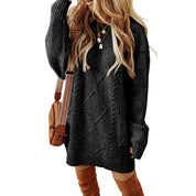 Noémie Castellan | Cable Knit Sweater Mini Dress For Women