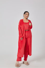 Brianna Vossmore | Fluffy 3-Piece Lounge Set For Women