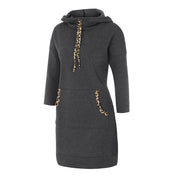 Elise Dumont | Cowl Neck Hoodie Mini Dress For Women