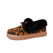 Chiara Bellucci | Fluffy Fur-Trim Moccasin Slippers For Women