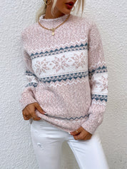 Solange Berthier | Cozy Snowflake Mock-Neck Sweater For Women
