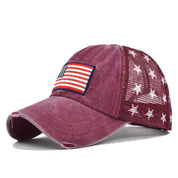 Beatrice Fontaine | Distressed American Flag Veterans Day Baseball Cap Unisex
