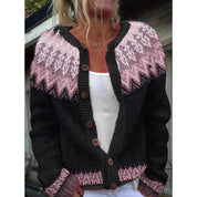Margherita Solano | Striped Color-Block Knit Cardigan For Women