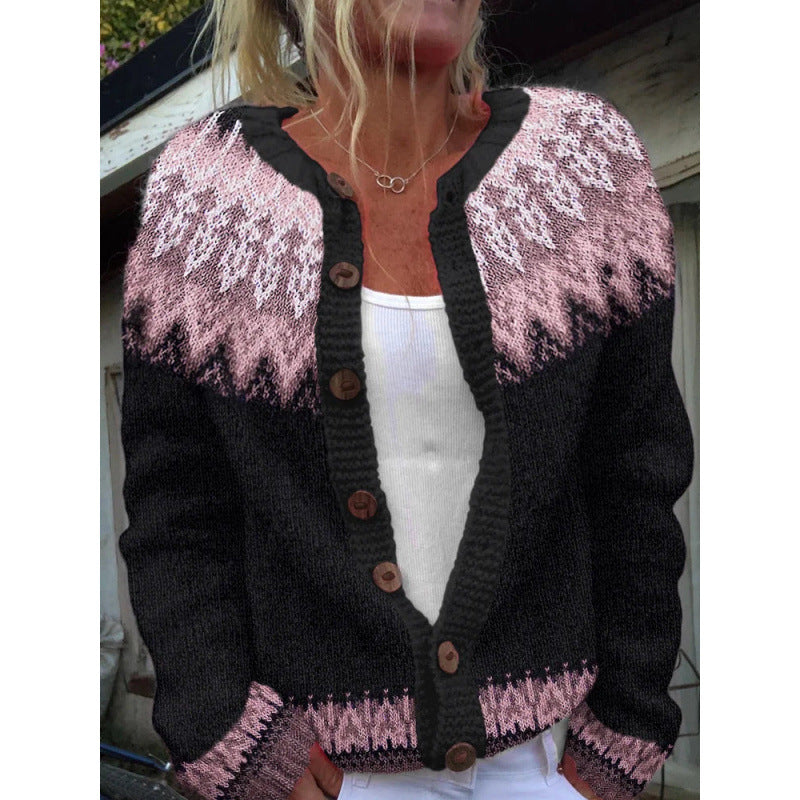 Margherita Solano | Striped Color-Block Knit Cardigan For Women
