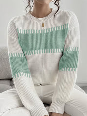 Margaux Thibault | Colour-Block Striped Sweater For Women