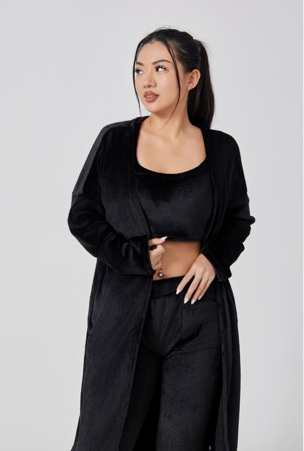 Brianna Vossmore | Fluffy 3-Piece Lounge Set For Women