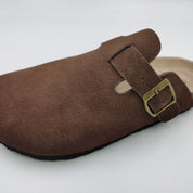 Antoine Duval | Suede Buckle Platform Clog Slippers For Unisex