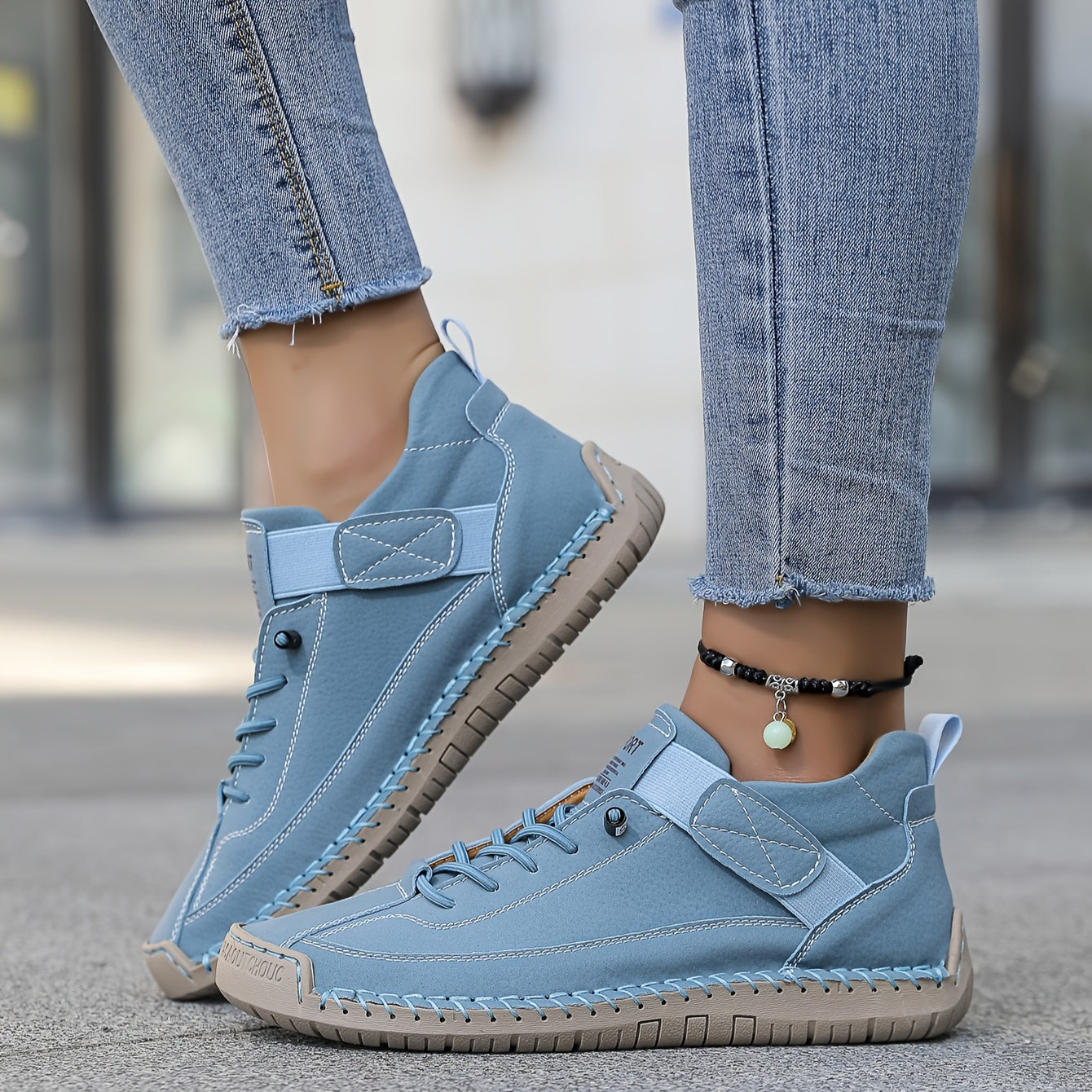 Celeste Morvan | Orthopedic Comfort Sneakers in Sage Green