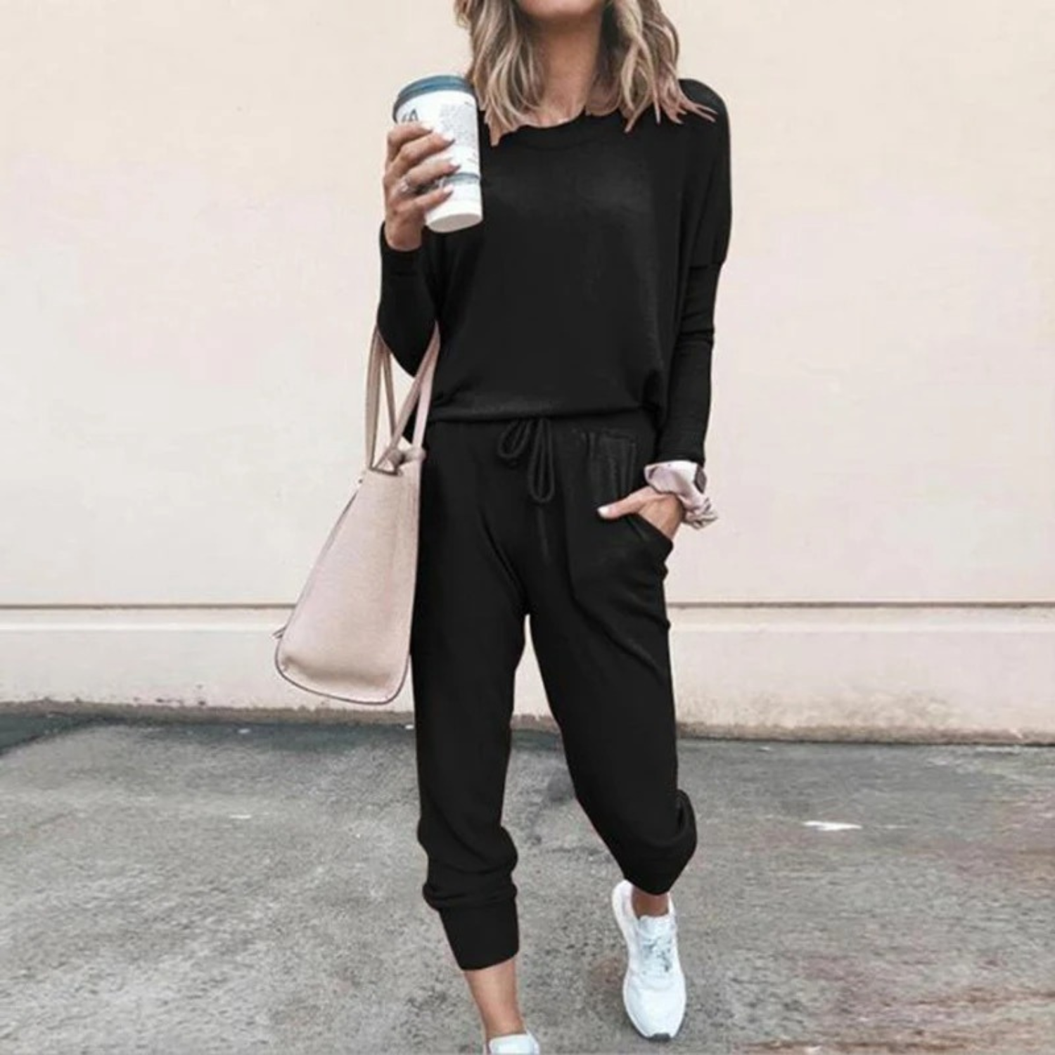 Seraphelle Beaumont | Pink Relaxed Jogger Two-Piece Lounge Set