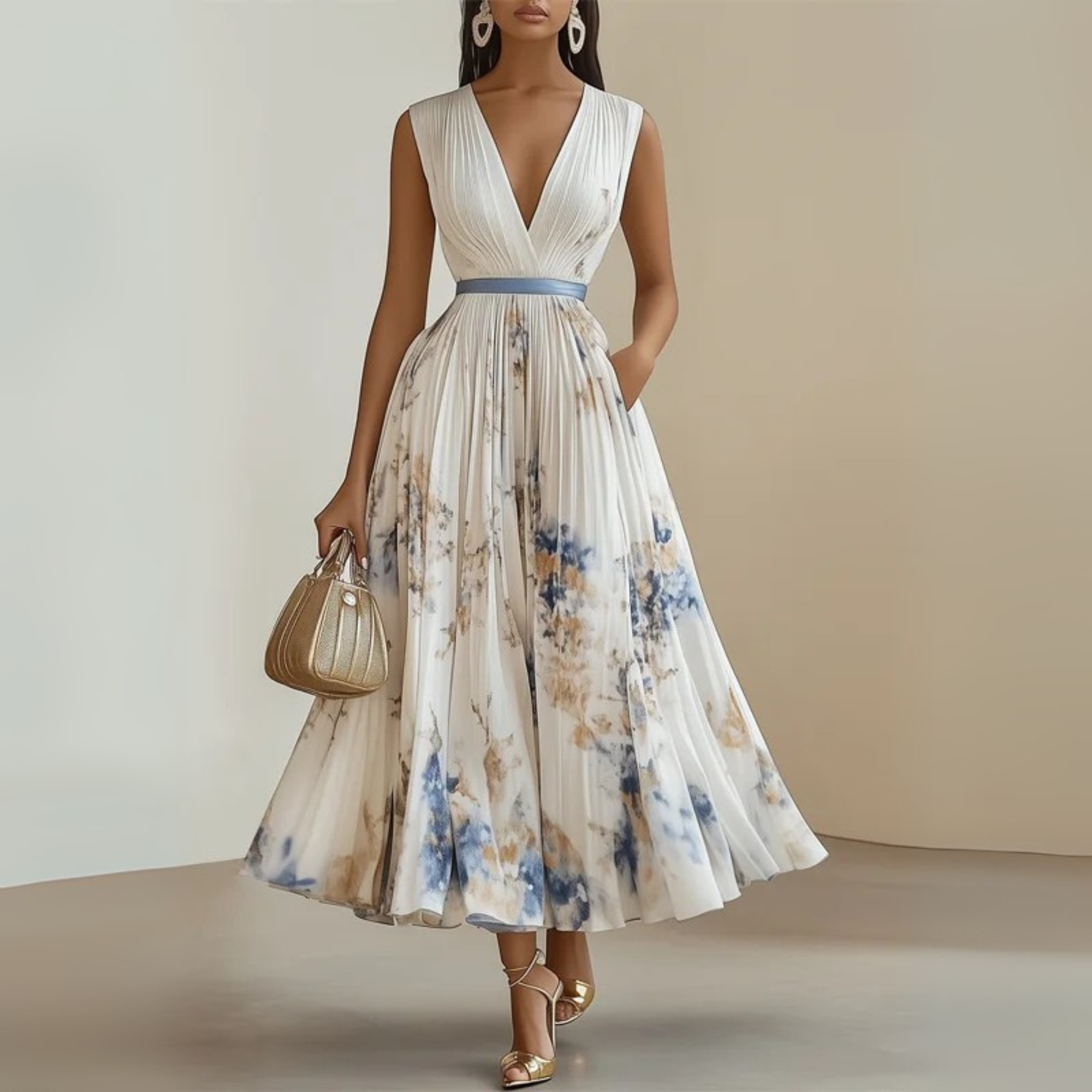 Eleonore Vanthorpe | Flowy Sleeveless Floral Maxi Dress