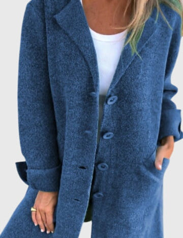 Sophia Harrington | Pink Button-Front Blazer Coat