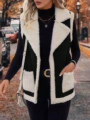 Nathalie Cassin | Shearling-Lined Suede Vest For Women