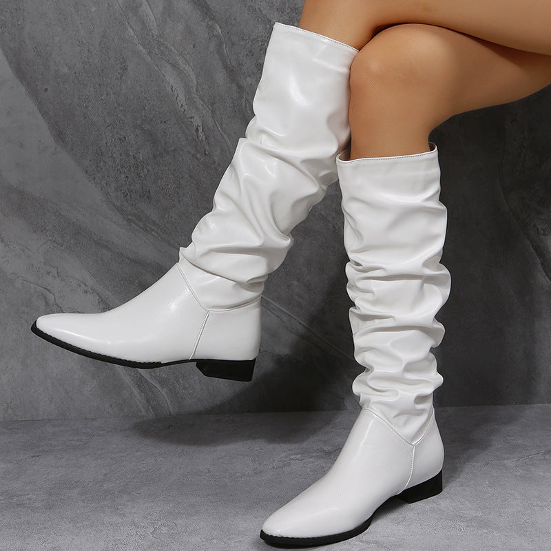 Aveline Sorel | White Cowboy Boots With Pointed Toe For Women