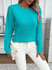 Simone Aldridge | Cable-Knit Round Neck Sweater For Women