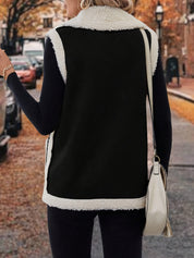 Nathalie Cassin | Shearling-Lined Suede Vest For Women