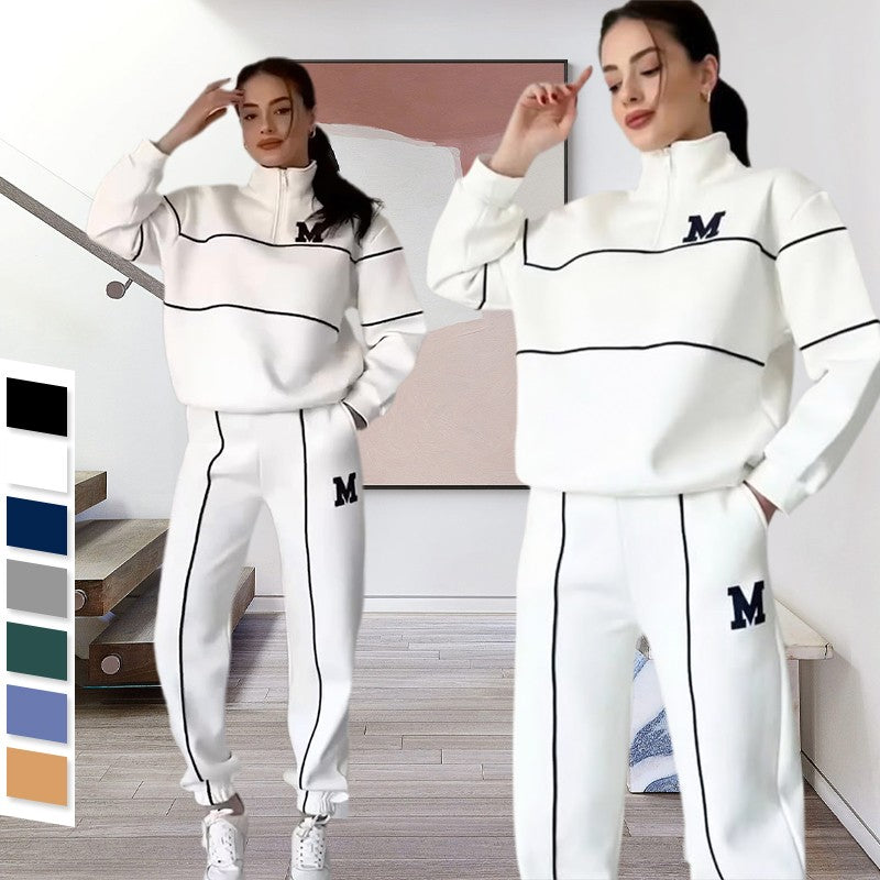 Vanessa Chambord | Half-Zip Lounge Sweatsuit Set For Women