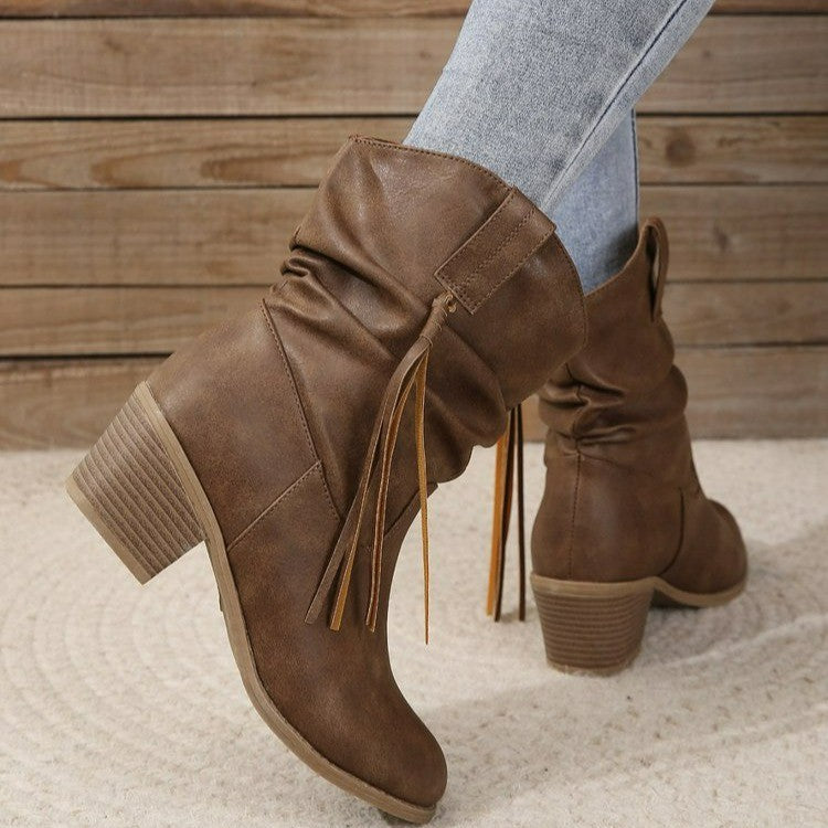 Juliette Beaumont | Tasseled Cowboy Boots For Women