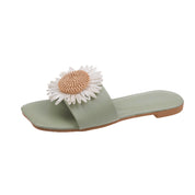 Adriana Bellucci | Daisy Flower Flat Slide Sandals For Women