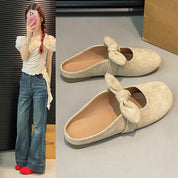 Camille Rousseau | Bow Mary Jane Mule Flats For Women