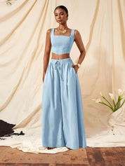Solène Duchamp | Wide-Leg Two-Piece Set With Drawstring Waist For Women