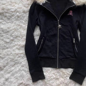 Seraphine Lacroix | Gothic Skull Hoodie With Faux Fur Trim For Women