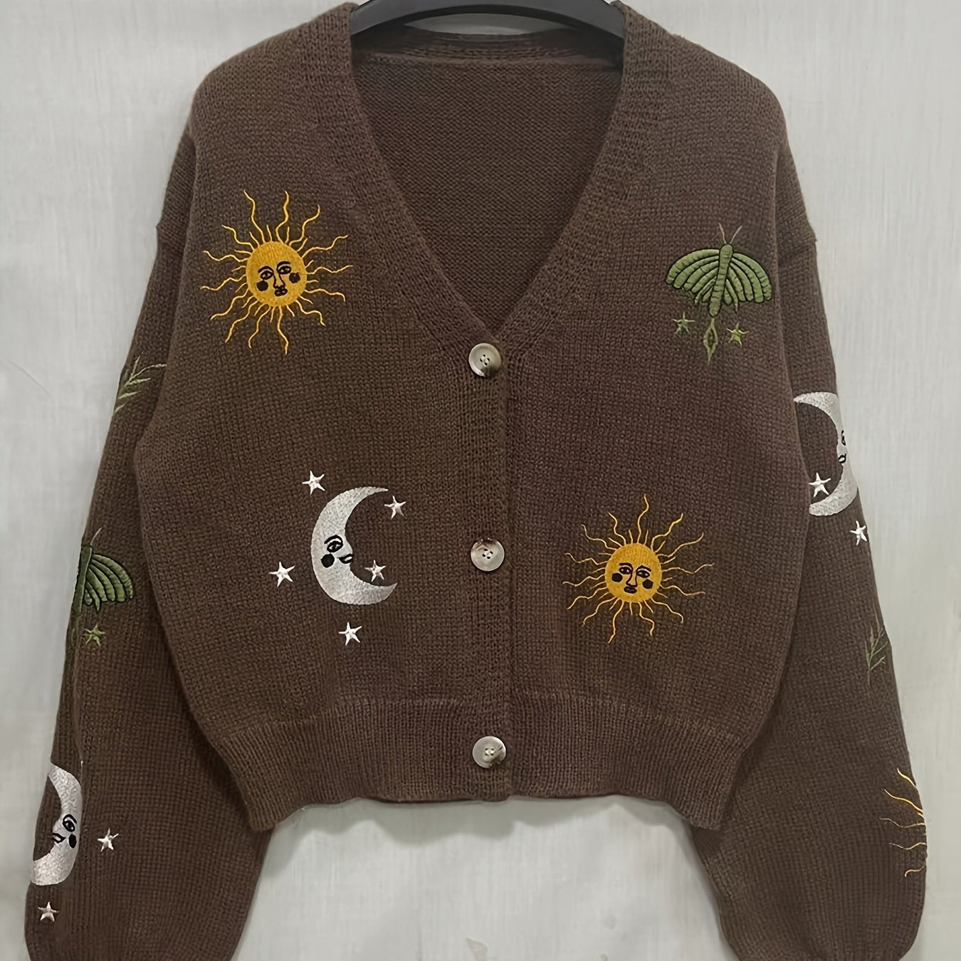 Nadia Colville | Celestial Embroidered Cardigan Sweater For Women