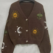 Nadia Colville | Celestial Embroidered Cardigan Sweater For Women