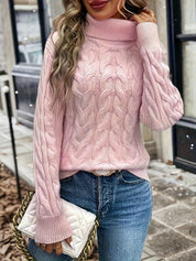 Éloise Vandermeer | Cozy Cable-Knit Turtleneck Sweater For Women