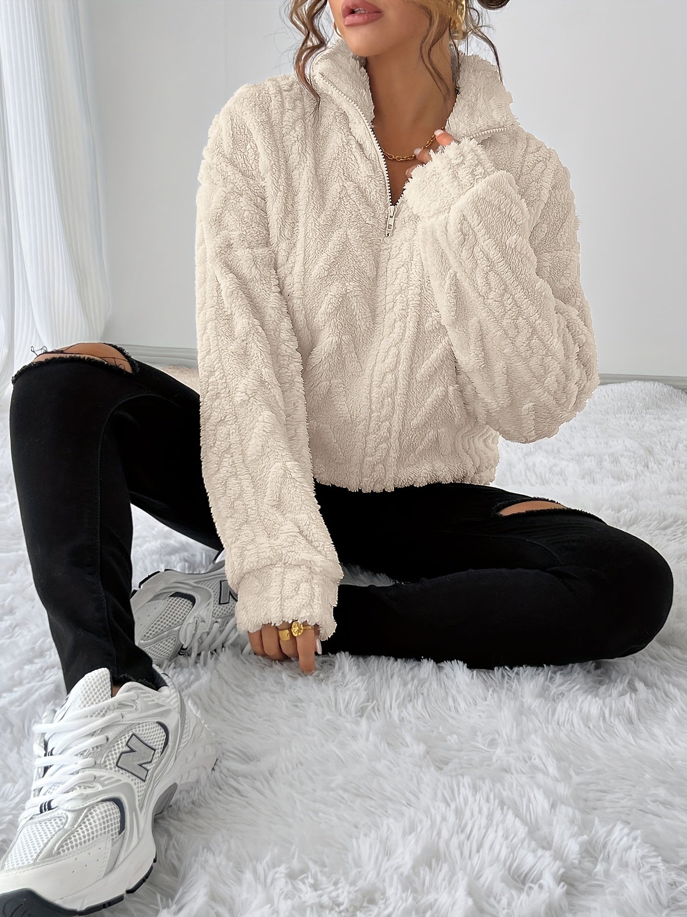 Margherita Solvang | Textured Cable-Knit Sweater For Women