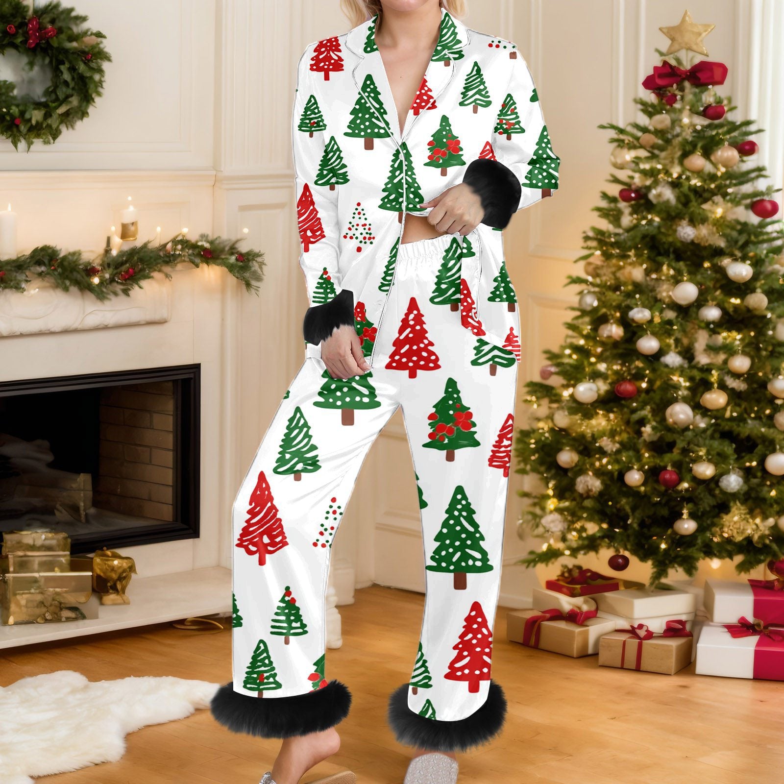 Cozy Yule | Snowman Print Christmas Pyjamas For Women